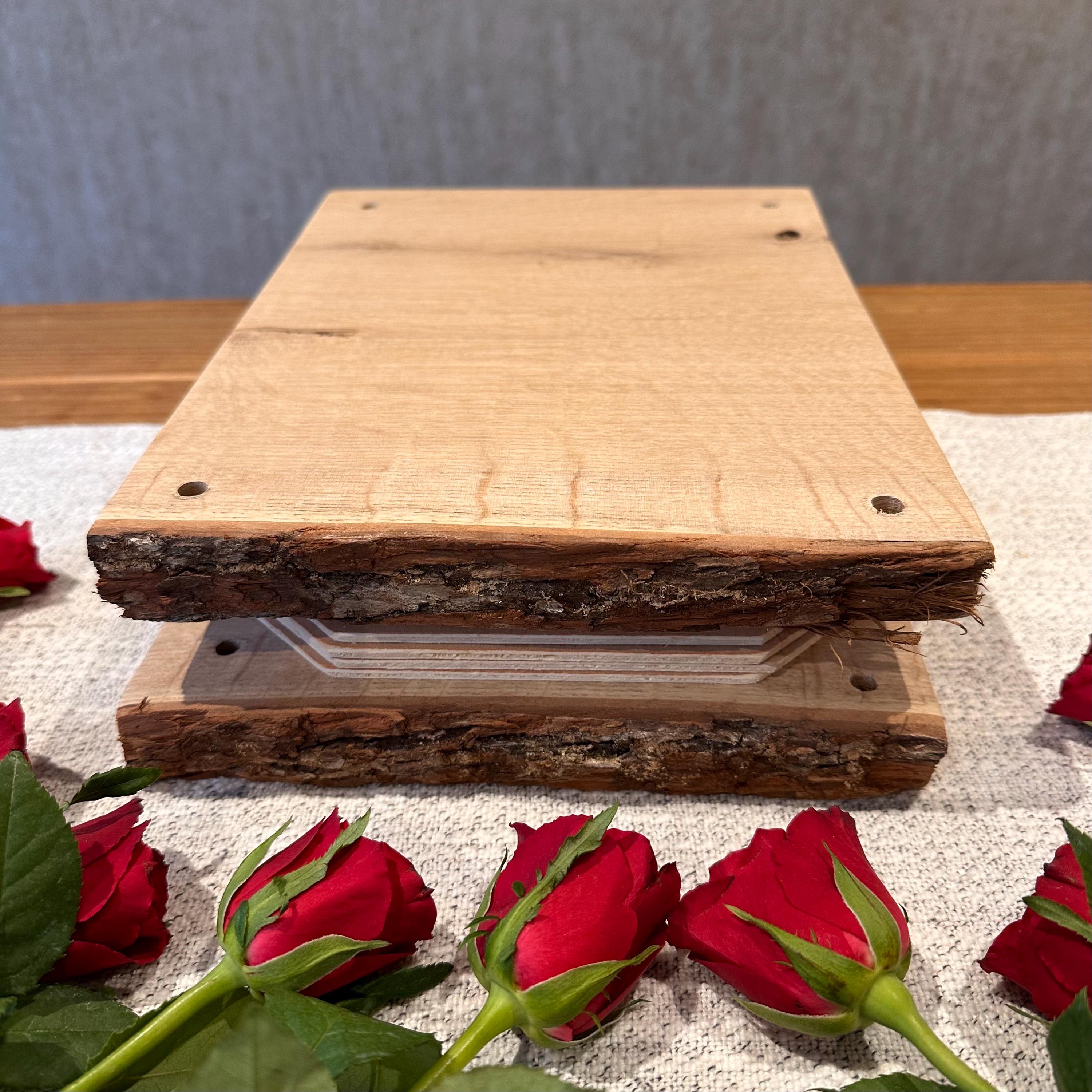 Solid Oak Flower Press – A4 Handmade Wooden Botanical Press for Preserving Flowers