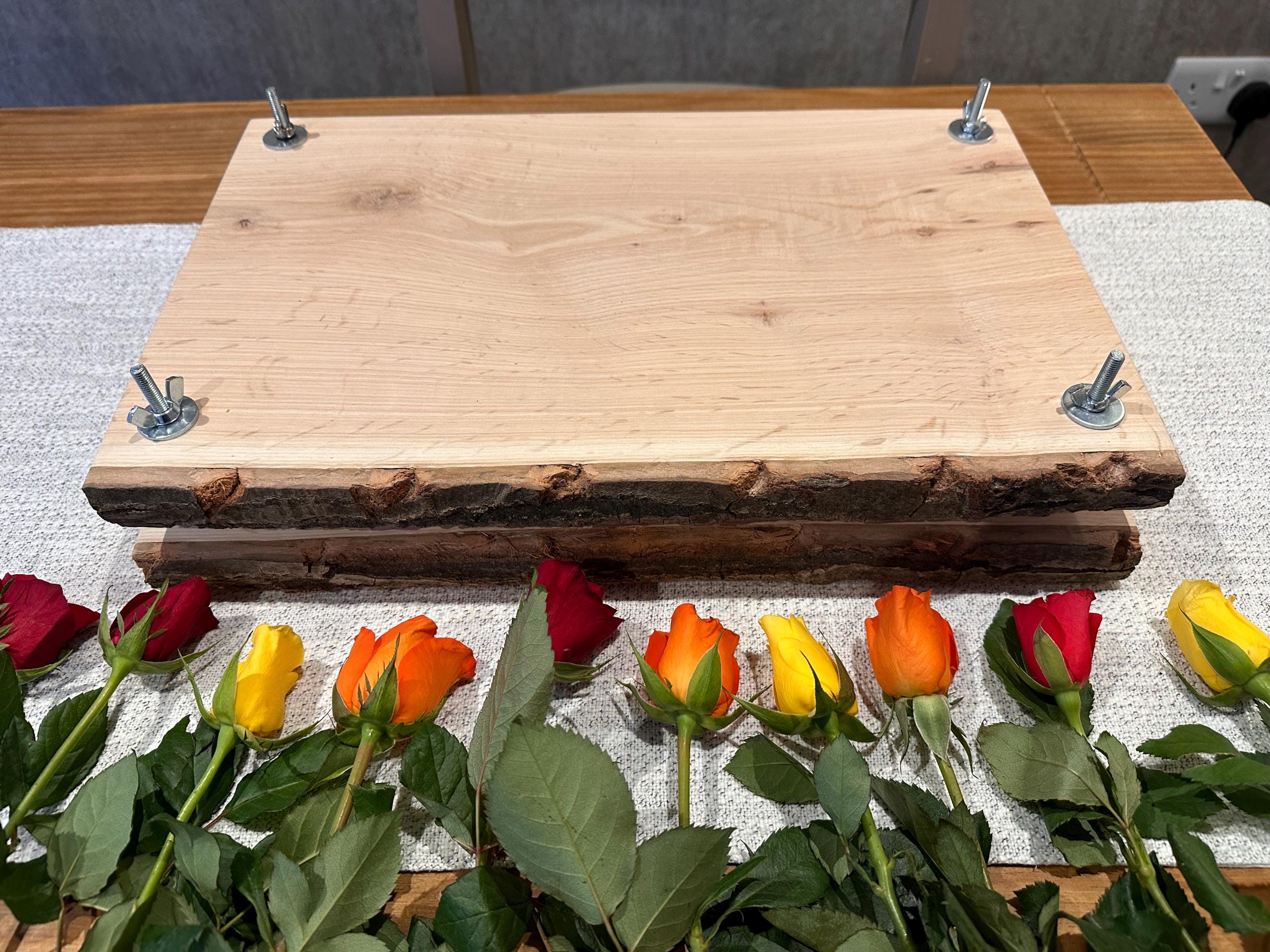 Solid Oak A3 Flower Press – Large Handmade Wooden Botanical Press for Preserving Flowers