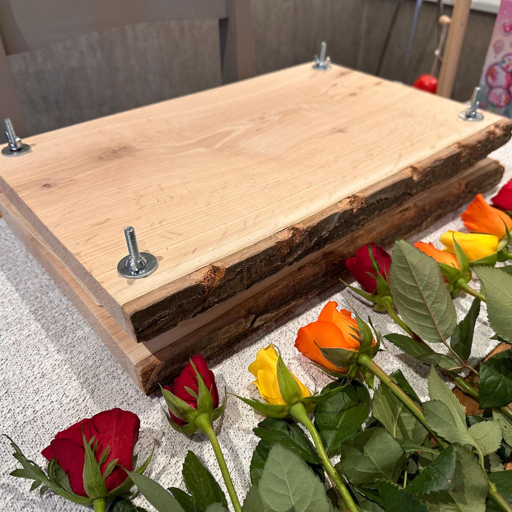 Solid Oak A3 Flower Press – Large Handmade Wooden Botanical Press for Preserving Flowers