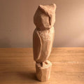 Hand Whittled Wooden Owl Sculpture | Rustic Carved Owl Figurine | Handmade Woodland Decor | Unique Gift