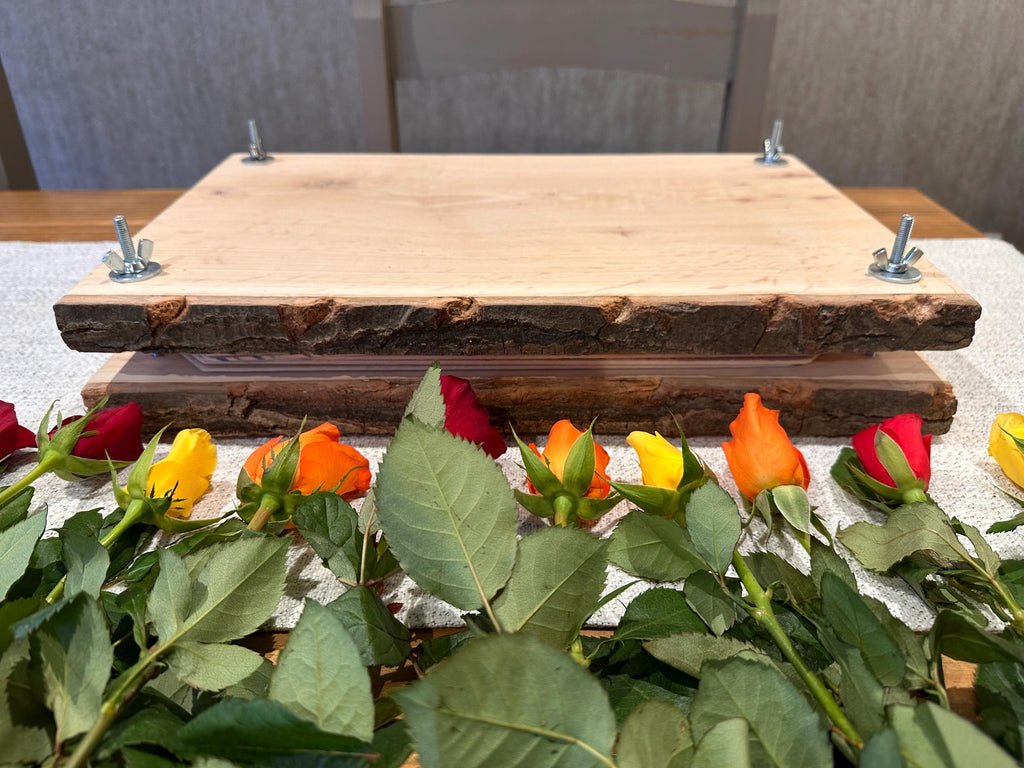Solid Oak A3 Flower Press – Large Handmade Wooden Botanical Press for Preserving Flowers