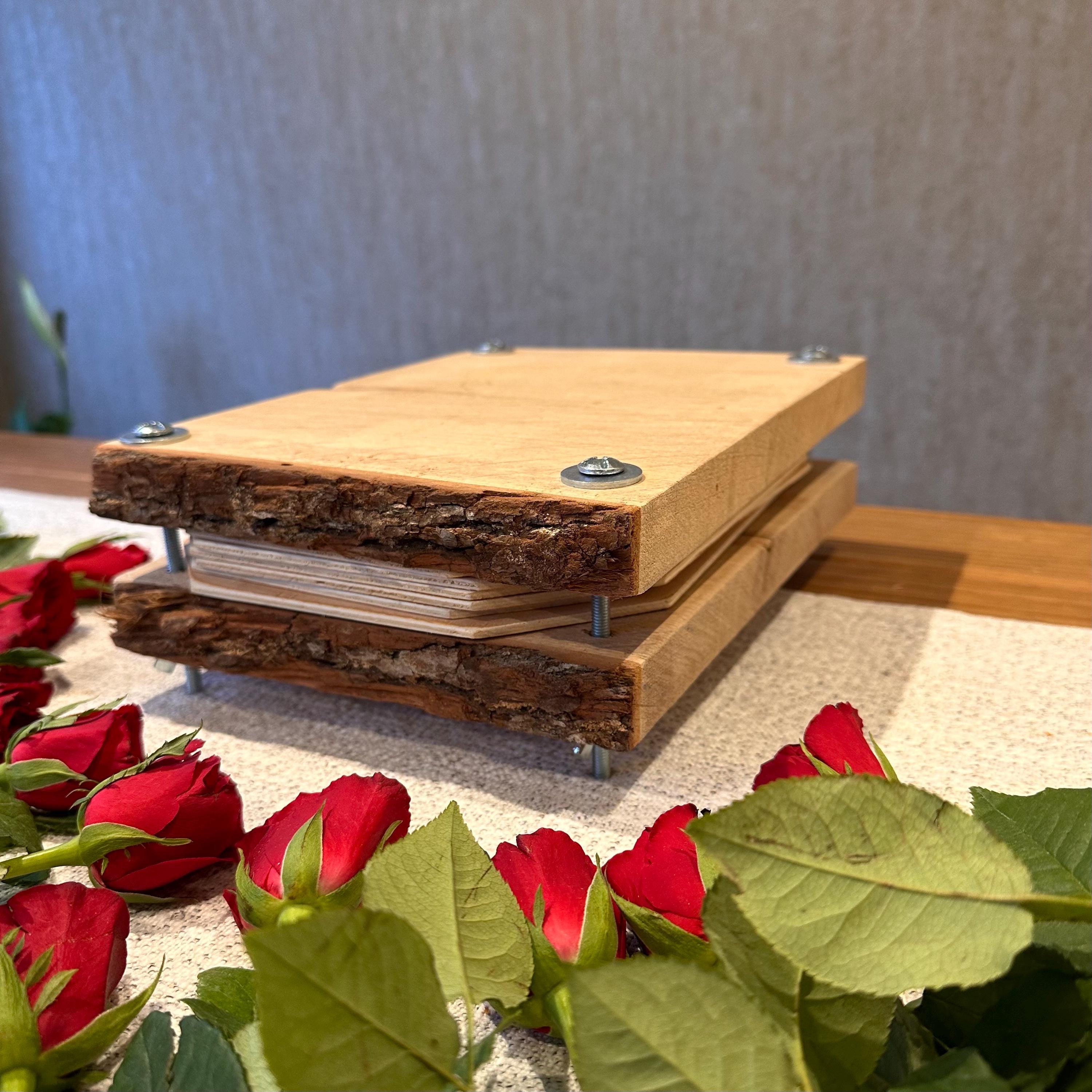 Solid Oak Flower Press – A4 Handmade Wooden Botanical Press for Preserving Flowers