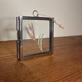 5cm x 5cm Silver Frame with Real Dried Lily | Mini Flower Hanging Display | Botanical Home Decor | Pressed Flower Gift