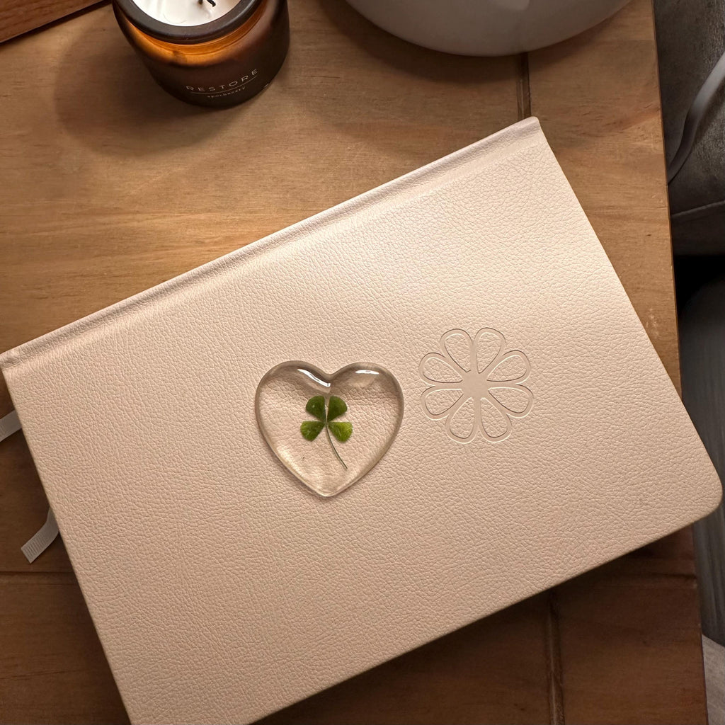 Real Four Leaf Clover Resin Heart | Lucky Keepsake Gift