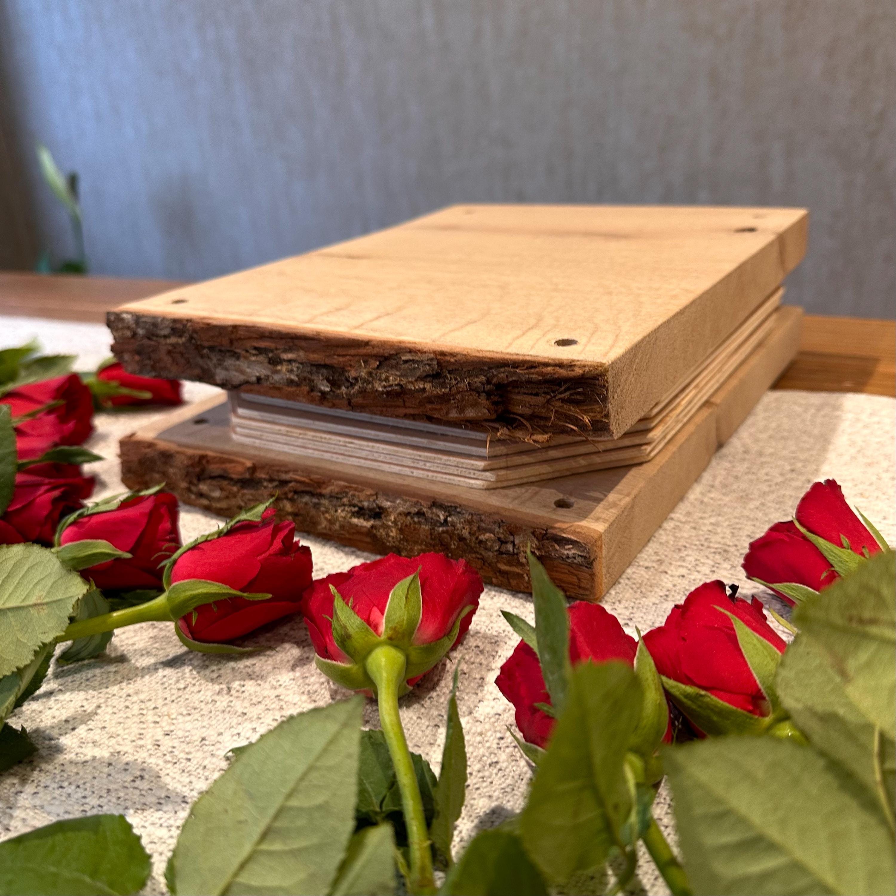 Solid Oak Flower Press – A4 Handmade Wooden Botanical Press for Preserving Flowers