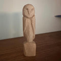 Hand Carved Wooden Owl – Rustic Wood Sculpture 10cm | Woodland Décor Gift for Nature Lovers