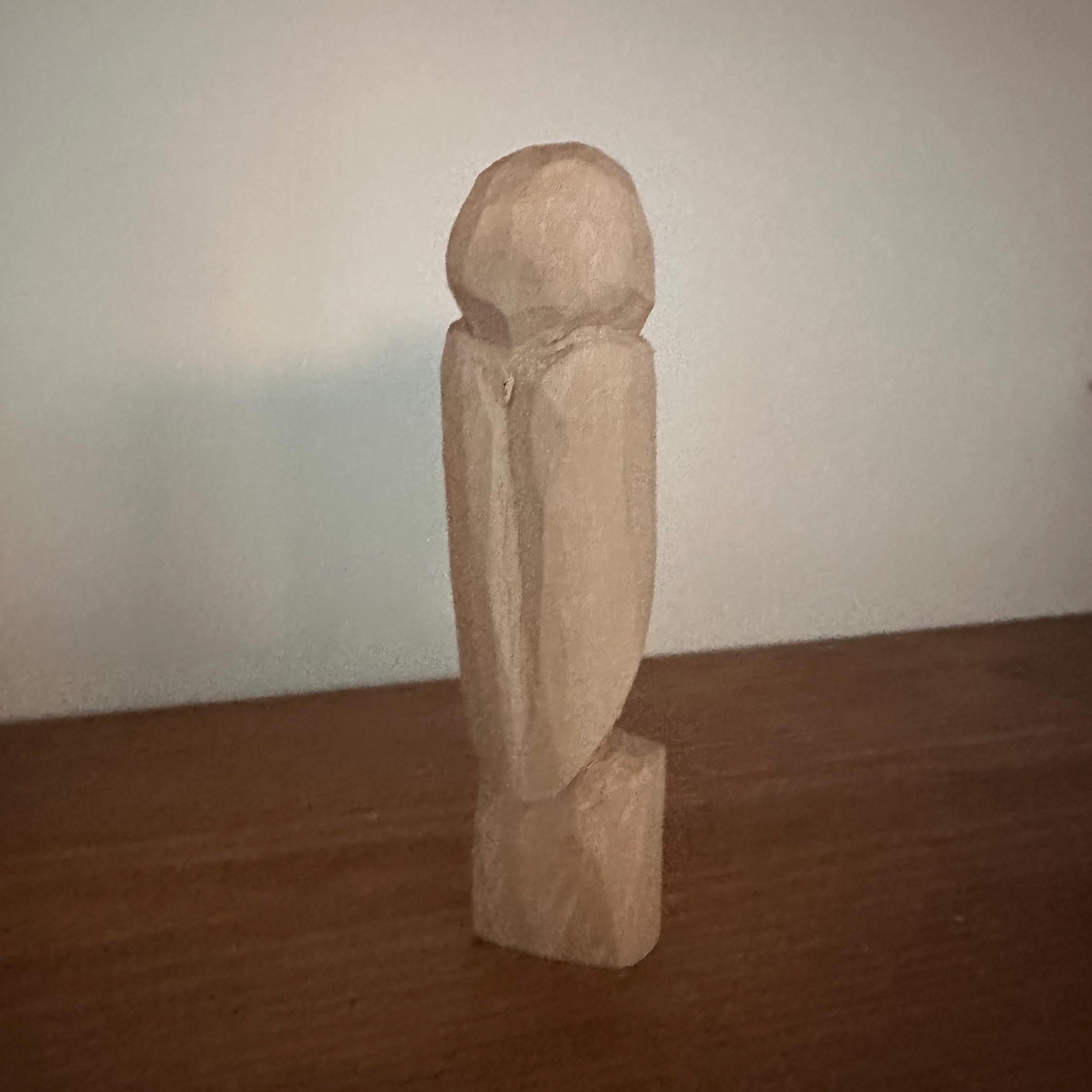 Hand Carved Wooden Owl – Rustic Wood Sculpture 10cm | Woodland Décor Gift for Nature Lovers