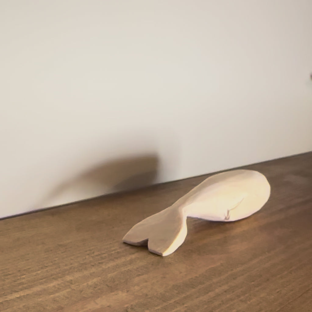 Hand Whittled Wooden Whale | Rustic Carved Whale Figurine | Handmade Decor | Unique Gift